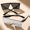 2PCS Oversized Square Frame Casual fashion Ladies Sunglasses retro Style Y2K Street Beach Decoration Glasses