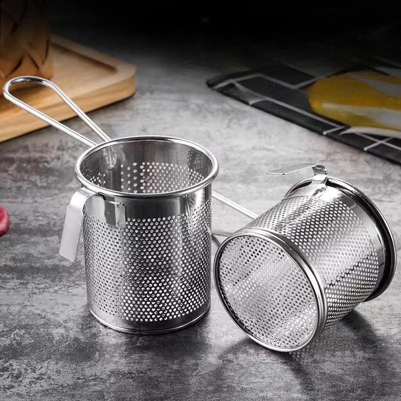304 Stainless Steel Hot Pot Strainer Boiling Pig Vermicelli Brain Strainer with Sieve Hook Scooping and Boiling Noodles Funnel6