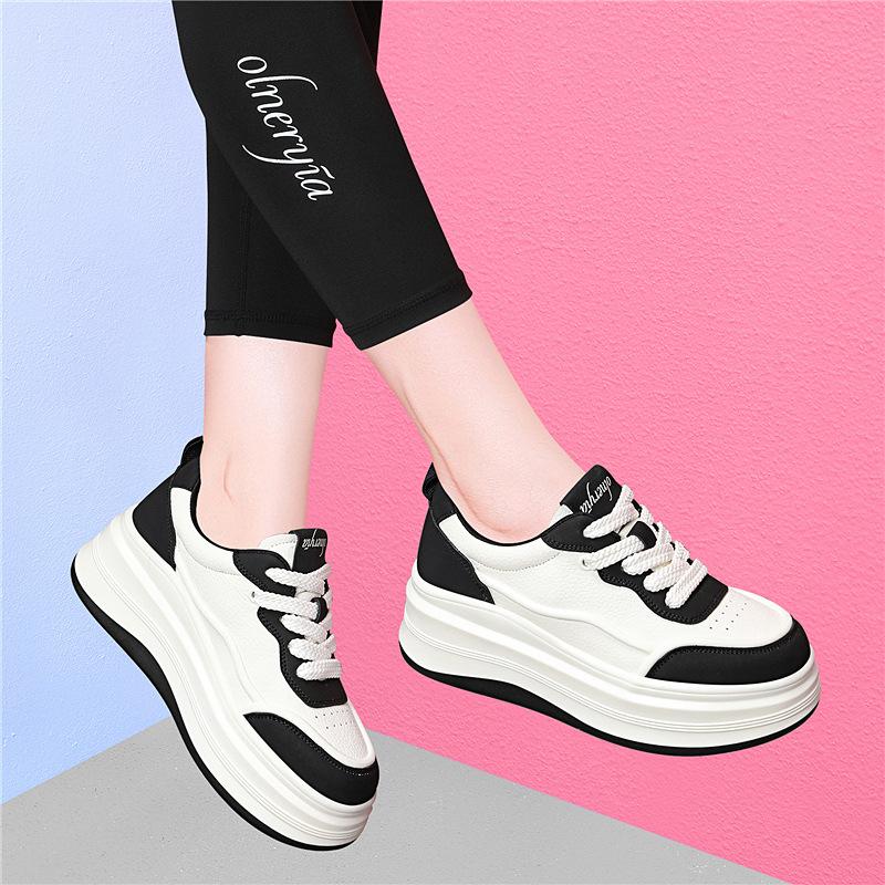 Fashion Versatile New Versatile Casual Thicksole Increase Korean Edition Fashion Comfortable Trend Board Shoes Women s Sports 35