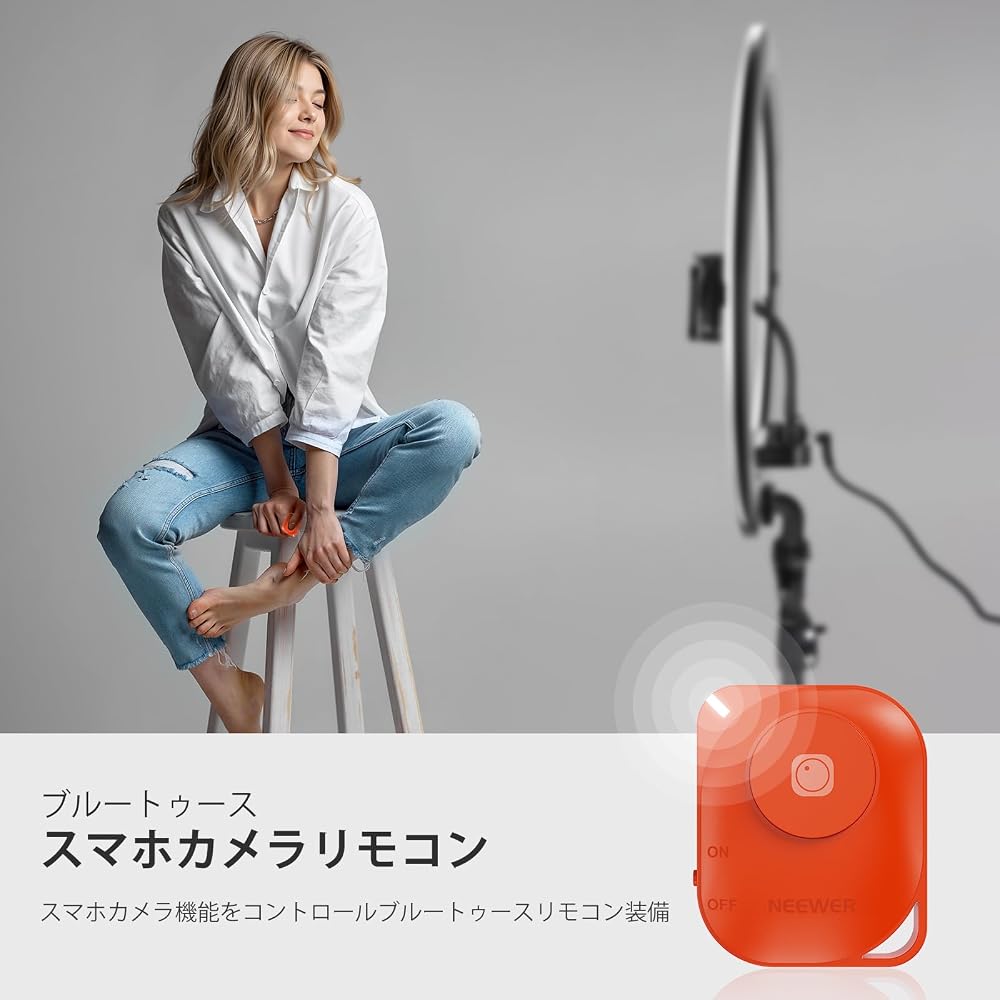 Neewer Professional 18-inch Ring Light and Stand Kit, Ultra-thin, Actress Light, with Smartphone Holder, Soft Illumination, 45W, 2900K-7000K, Dimmable