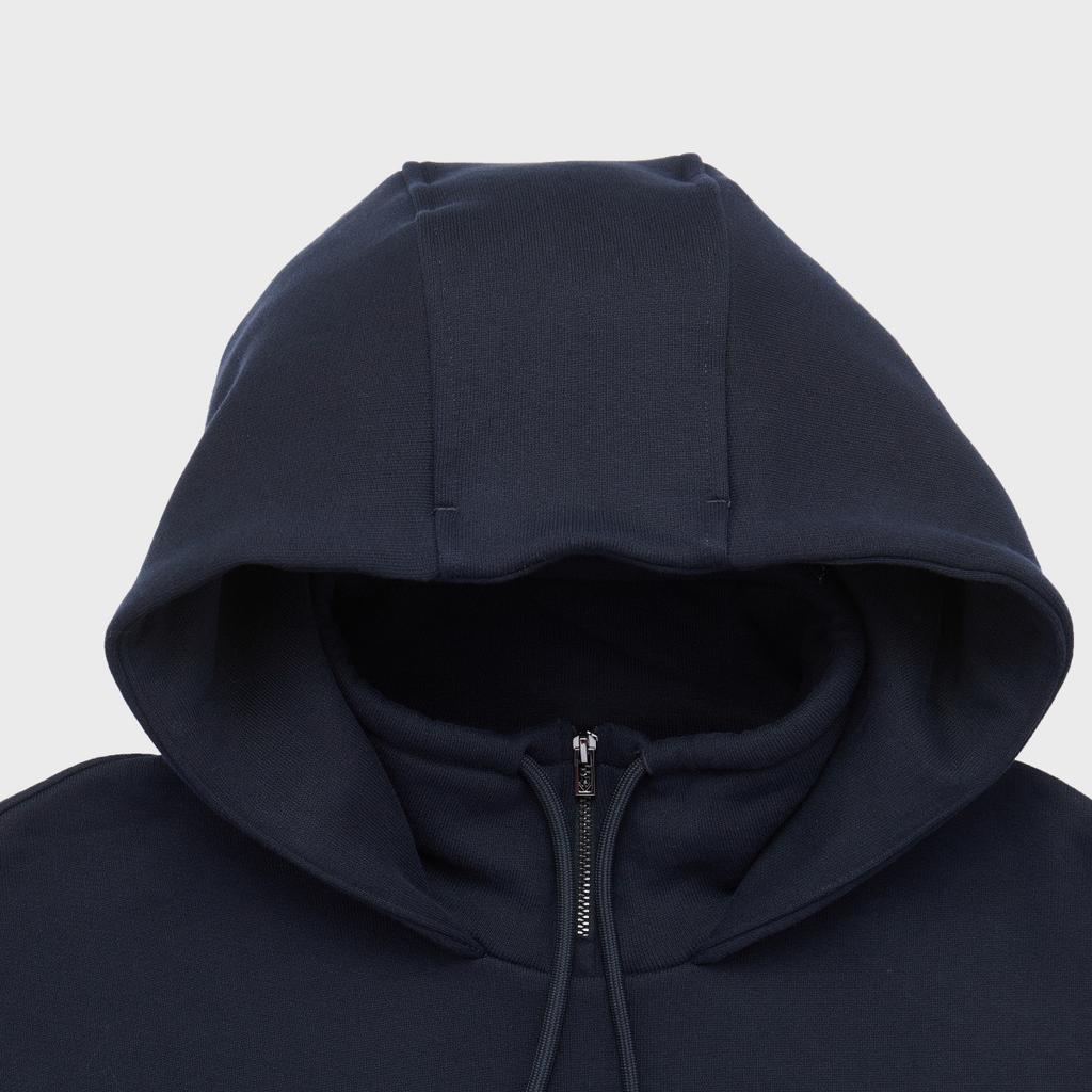 Emporio Armani Ss24 Logo Pattern Embroidered Hooded Long Sleeve Sweatshirt Men Sweatshirt Navy 3D1MDW-1JWPZ-0950