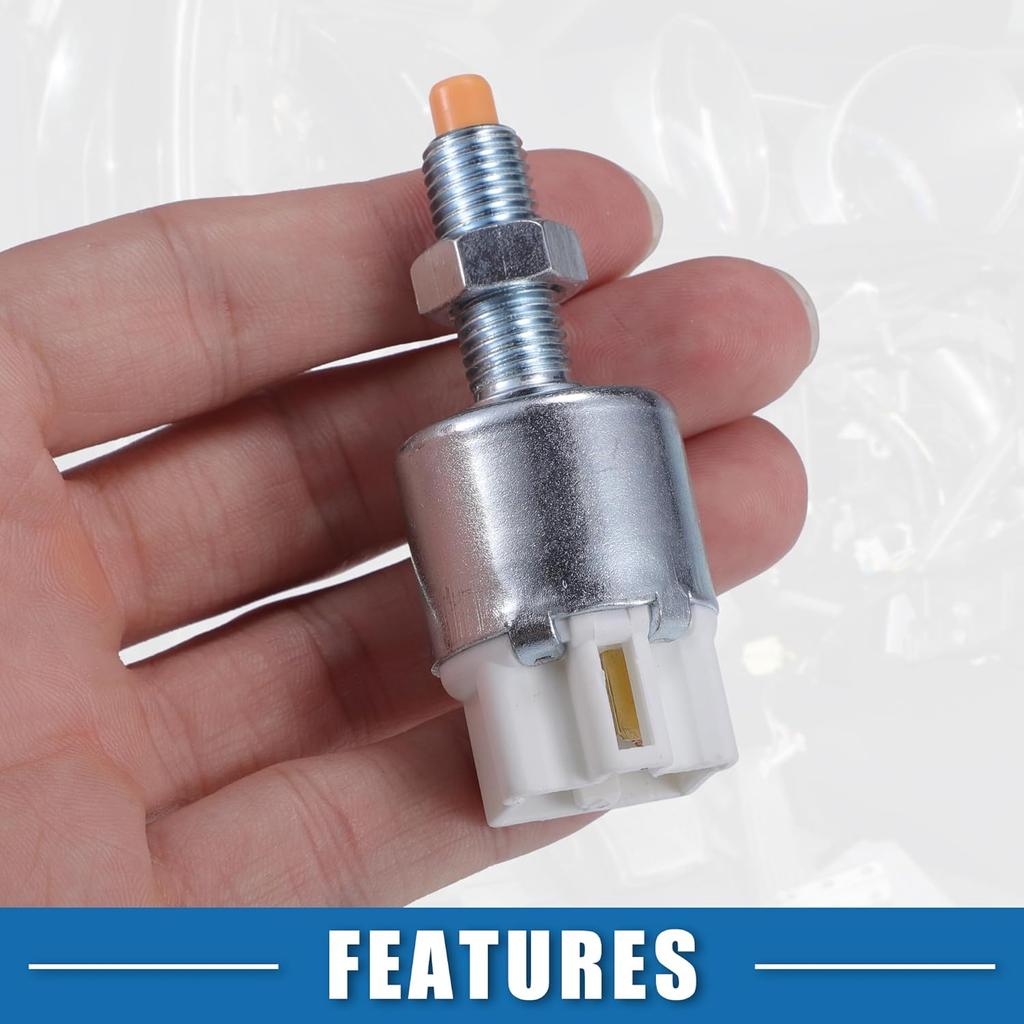 Brake Stop Light Lamp Switch No.8434047020 Brake Pedal Control Switch for Toyota Corolla 2005-2008 Plastic Silver Tone White