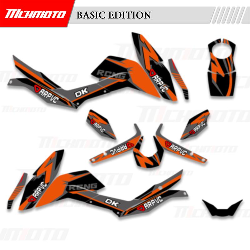 MCHMFG Motorcycle Graphics Decals Stickers Kits For KTM DUKE 125 200 390 2011-2016 Background  Number Name A without number