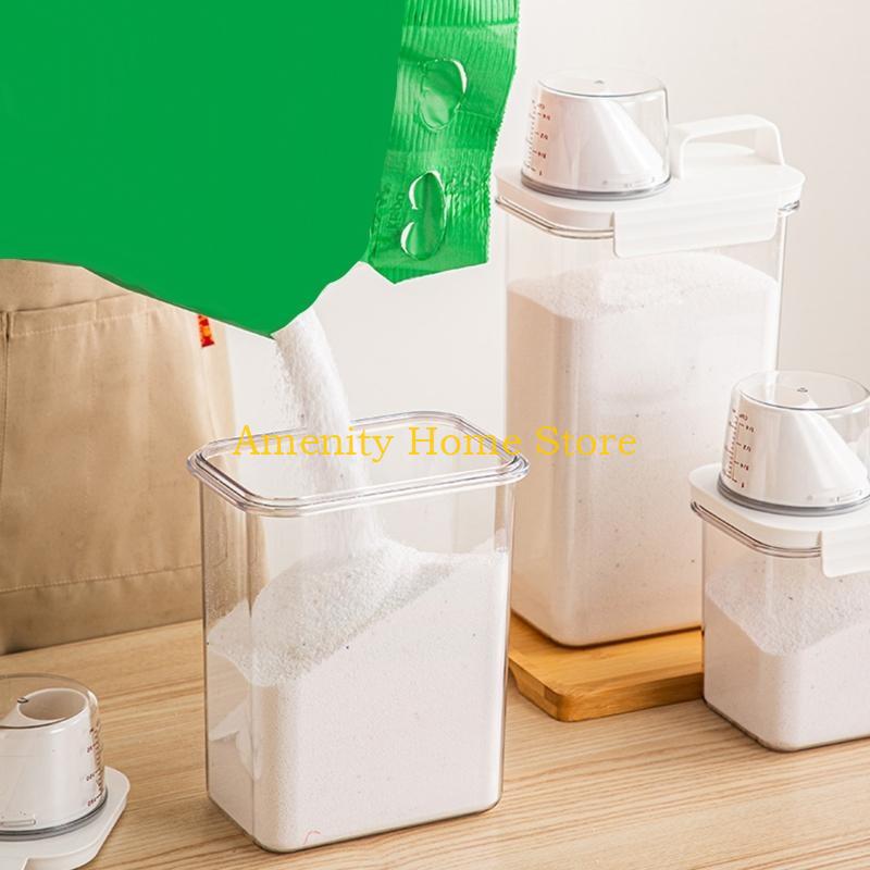 F26C Laundry Detergent Storage Box with Handle and Lid Sub-Bottling Washing Powder