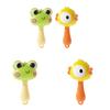 Baby Rattle Toy Cartoon Frog Chick Handheld Shaker Rattle Hearing Grasping Skills Development Newborn Boys Girls Early Education Rattle Toy