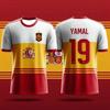 Spanish-style Summer 3D Printed Children's Sportswear Football Jersey T-shirt Loose and Comfortable Recommended for Sports Wear