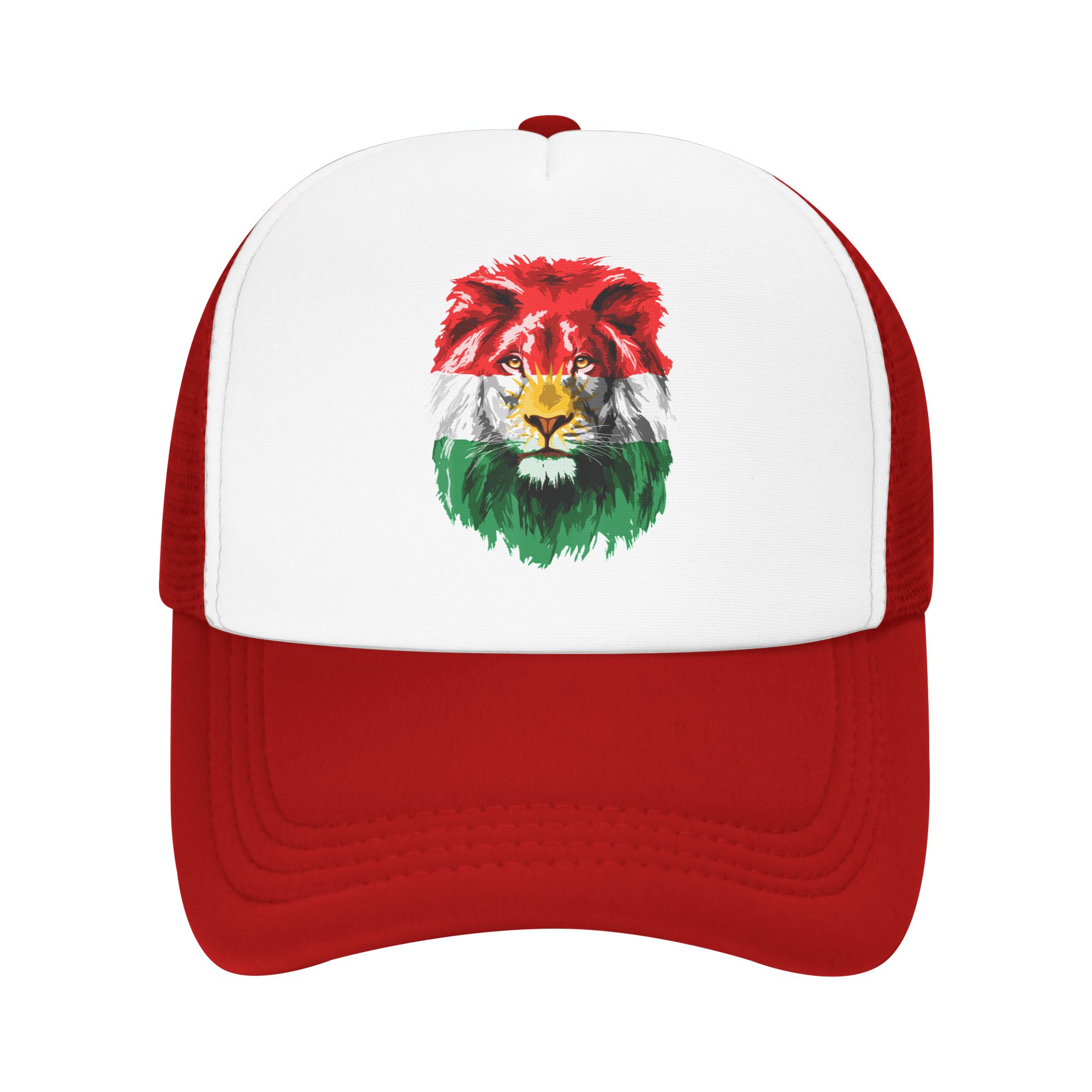 Lion Kurdistan Flag Kurdish Mesh Baseball Caps Unisex Sport Trucker Worker Cap Dad Hat Adjustable Summer Trucker Caps One Size