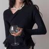 Stylish Beaded Necklace Adornment Delicate Clavicle Chain Accessory Fashionable Accessory Multistrand Necklace for Women