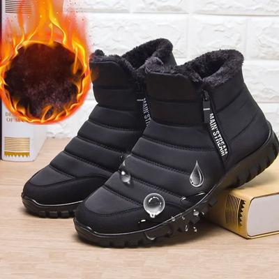 Moda Stivaletti da Neve alla Caviglia da Uomo Impermeabili Antiscivolo Scarpe da Uomo Casual Caldo Peluche Taglie Forti Calzature da Coppia Chaussure Homme 2024