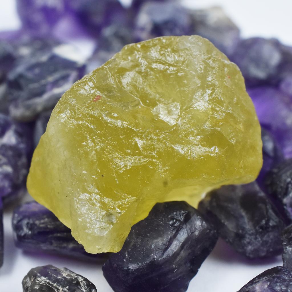 Natural Lemon Topaz 165 Ct UNCUT ROUGH Huge Size Loose Gemstone