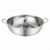 Divided Pot with Ladles Stainless Steel TwoFlavor Cookware for Families,