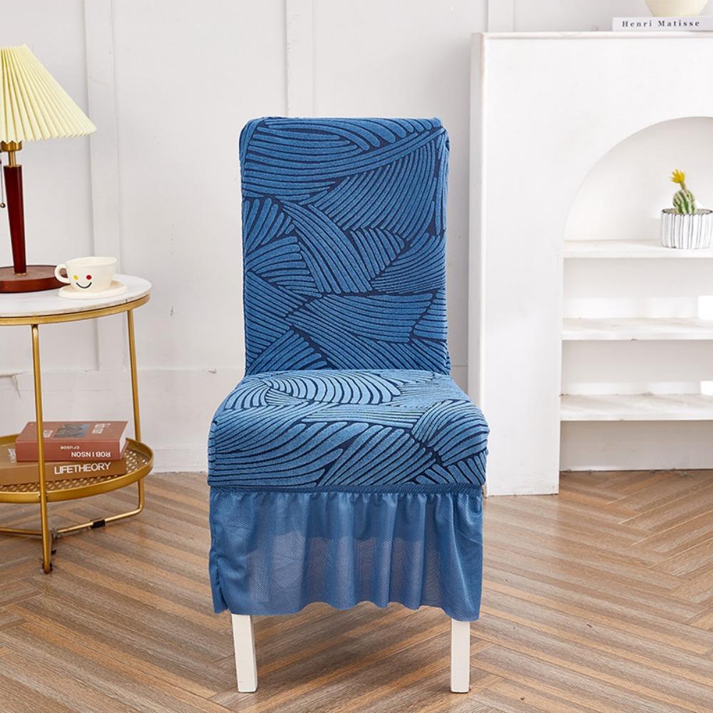 High Elastic Chair Cover Winter Thickened Full Skirt Solid Ripple Pattern Amazon Chair Cover