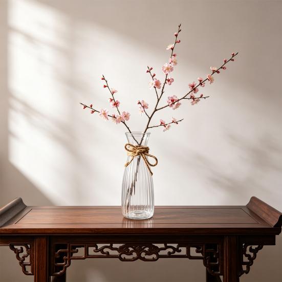 Plastic Clear Bud Vases, Modern Table Centerpiece Flower Vase, Simple Transparent Decorative Vase for Home Dining Table Wedding Flower Arrangement