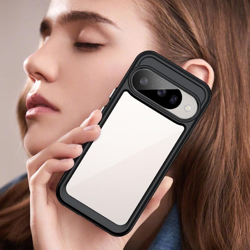 For Google Pixel 10 Phone Case WANLONFENG XC Series TPU Acrylic Cover with Tempered Glass (Big Lens Hole)