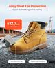 Steel Toe Work Boots UK Size 9.5 Waterproof for Men Slip-Resistant