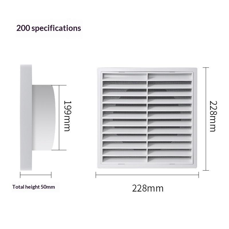 1 ks Odolný PP výdech vzduchu Čerstvá Efektivní ventilační mřížka Pro otvory ve stěnách a stropech Ochrana proti škůdcům a hlodavcům