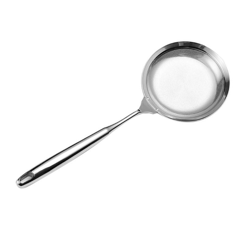 Stainless Steel Skimmer Strainer,Fine Mesh Strainer Fat Skimmer Spoon