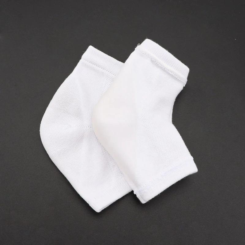 1Pair Silicone Feet Pads for Heel Moisturizing Socks Open Toe Socks Cracked Foot Toeless Heel Repair Dry Hard Cracked Feet
