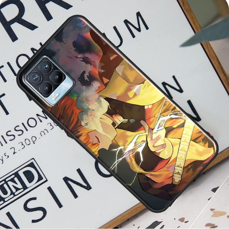 Zenitsu Demon Slayer For Realme GT Neo 2 GT Master C21 C3 8i 7 8 Pro Case Cover For OnePlus 9R 8T Nord2 9 Pro