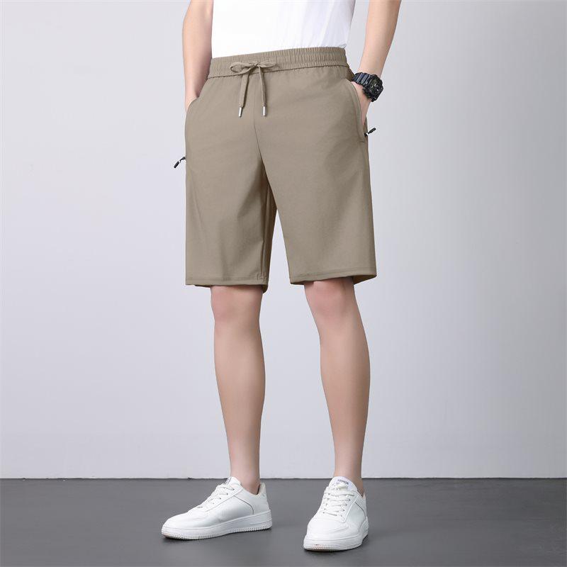 Men's 2026 Summer Ice Silk Quick-Dry Loose Shorts - Breathable, Plus Size Capris