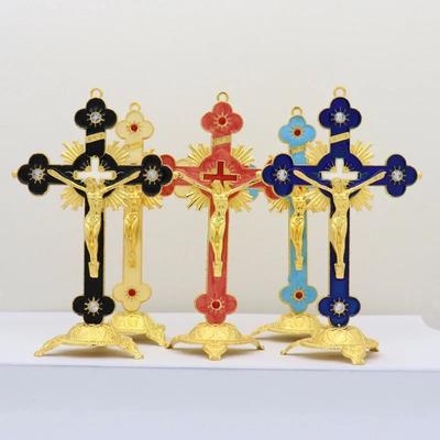 Relikwie kościelne figurki krucyfiks jezus chrystus na stojaku krzyż ścienny krucyfiks antyczny dom dekoracja kaplicy krzyże modlitewne