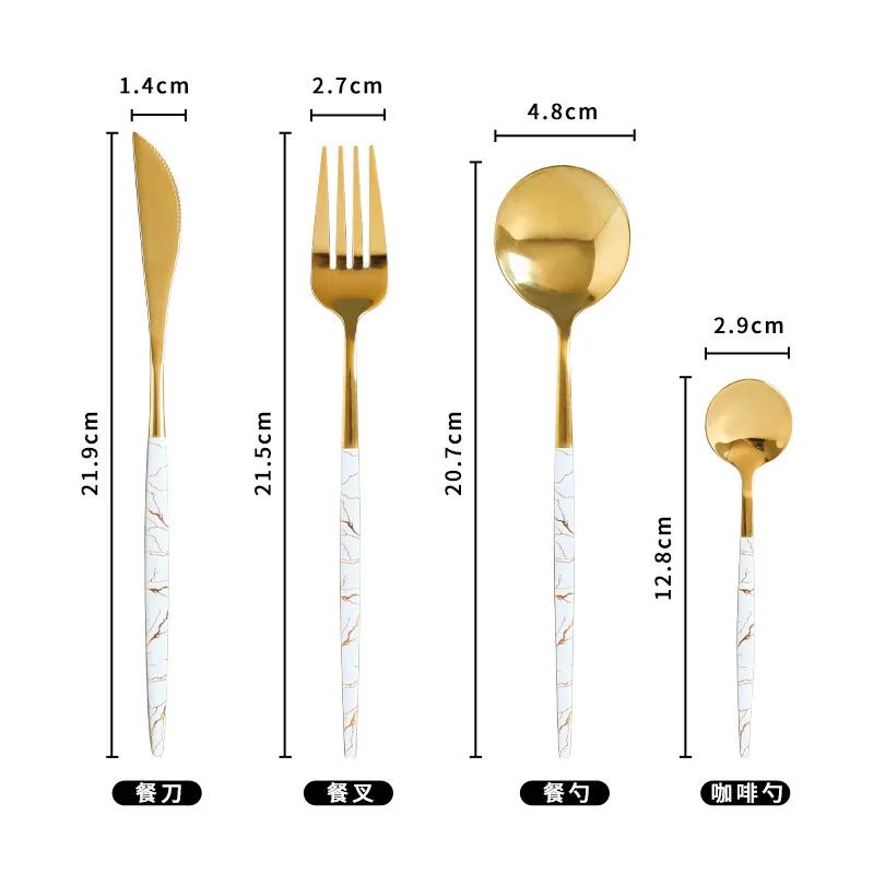 Punti Pois Creativi Nuovo Acciaio Inossidabile Stoviglie Occidentali Portoghesi Regalo Forchetta e Cucchiaio all'Ingrosso Coltello per Pasto Principale Hotel Posate