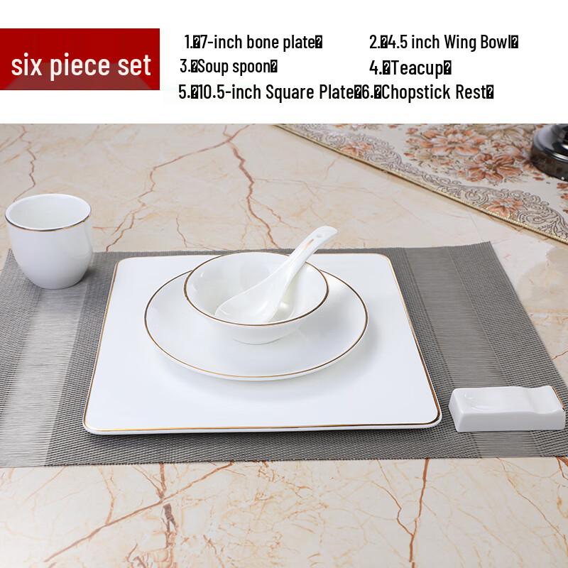 Sweet Elegance Ceramic Gold Line Dinnerware Set
