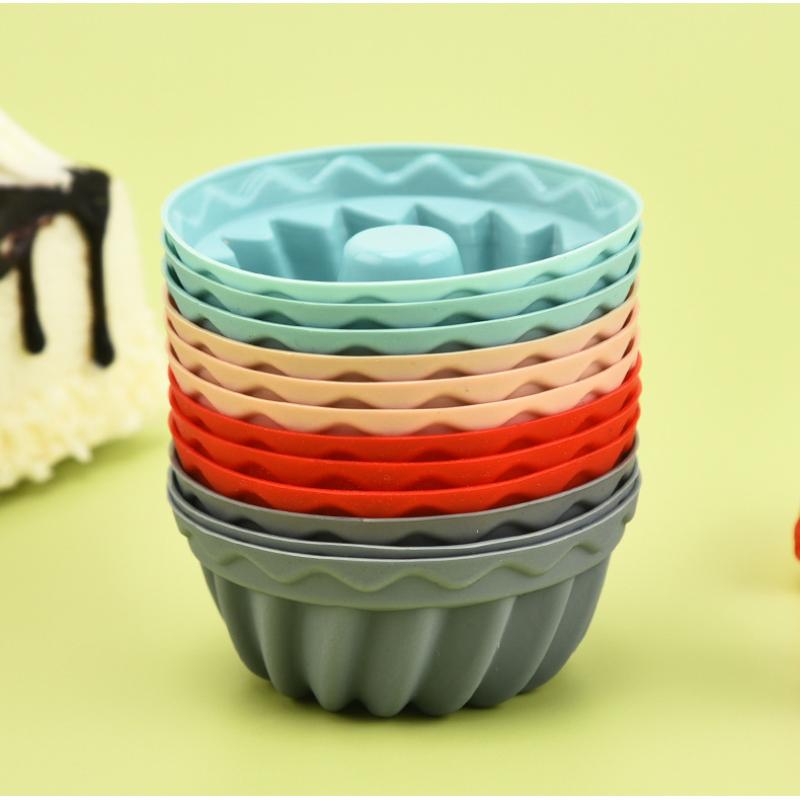 4pcs  Silicone Muffin Cupcake Mold Making Cake Pudding Jelly Baking Tools Are Simple and Convenient
