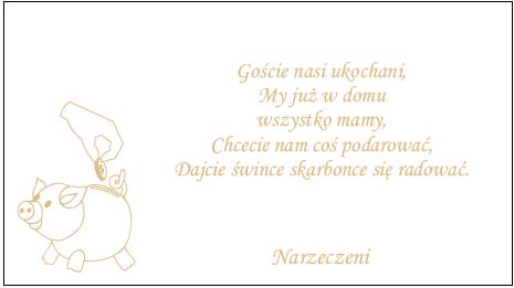 Wkładki Do Zaproszeń 25 Szt Złote