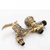 Carved Wall Mount  Antique Bibcock Garden Wash Basin Faucet Decorative Outdoor Garden Mop Taps
