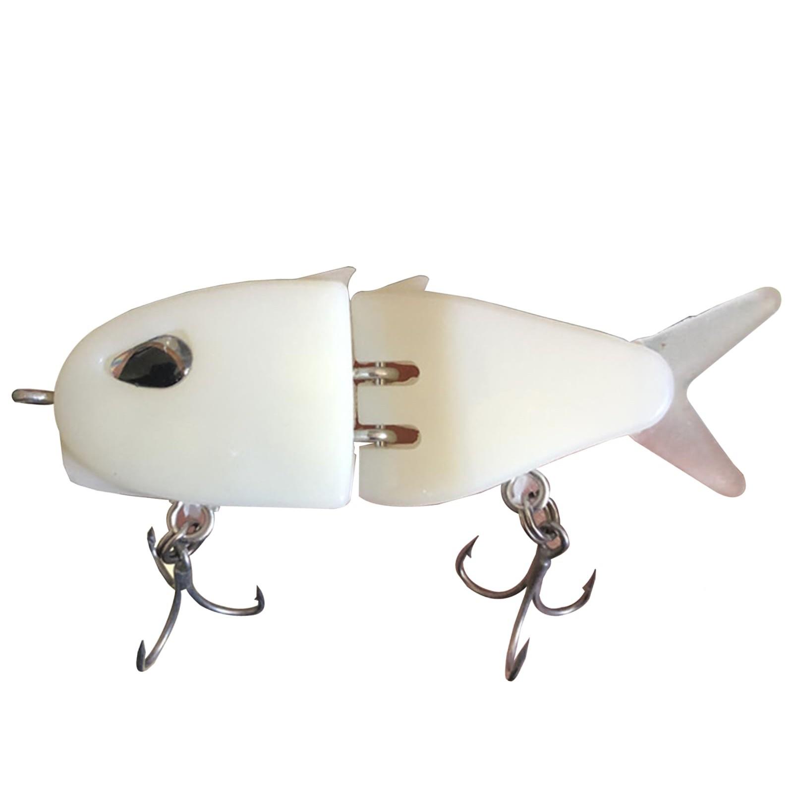 

Ловля басса, Ловля свимбейтами, Медленно тонущий, Плавающий с двойным крючком, Составной воблер с жестким телом для пресной и соленой воды One Size