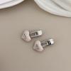 2pcs Sweet Love Bow Hair Clip Korean Style Duckbill Clip Mini Love Heart Hair Clip  Ladies