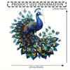 2D Graphic Art Revival Crystal Peacock Decorative Pendant Sun Catcher - Animal-themed Hanging Decoration for Home, Office, Garden, Patio Decoration