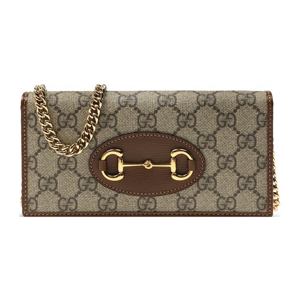 

Gucci 1995 Horsebit Chain Wallet Beige/Brown Sugar Women Bags 621892-92TCG-8563 Basic Set (Bag+Dust Bag)
