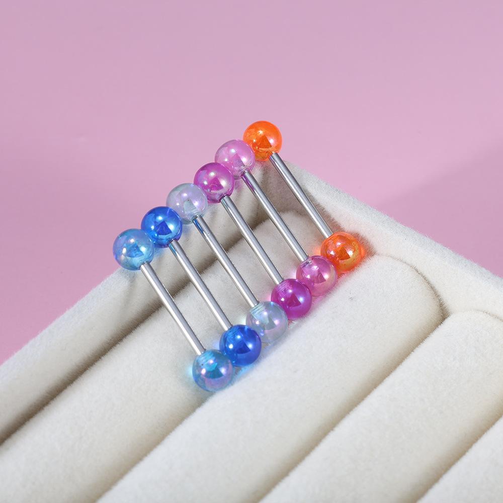 6Pcs Acrylic tongue stud jewelry, body piercing jewelry, body ornaments
