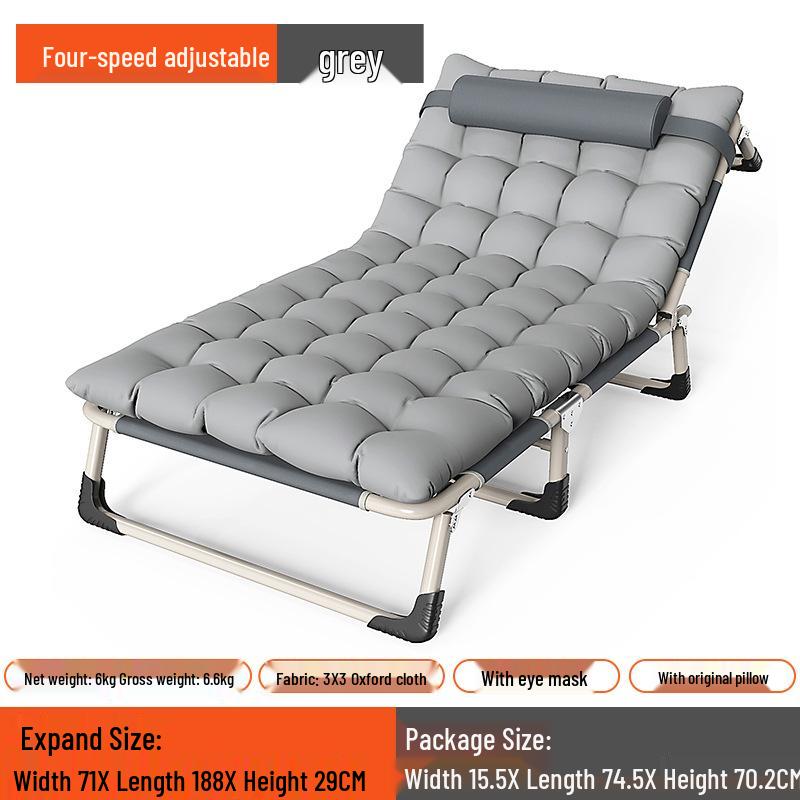 Multipurpose Folding Recliner: Single Bed for Home, Office or Camping