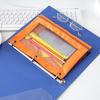 3 Ring Binder File Folder Colorful Fabric Binder Pouch with Clear Window Large Capacity Pencil Pouch for School Office Supplies