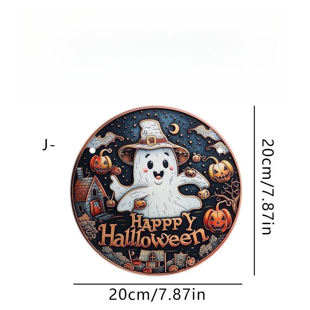 

Halloween Ghost Sun Catcher - Circular Acrylic Sign, Acrylic Desktop Ornament, Wall Decor Art, Four Seasons Decoration, novelty Home Decor 20*20CM