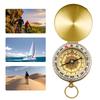 Compact Brass Flip-Top Compass with Luminous Dial for Outdoor Travel