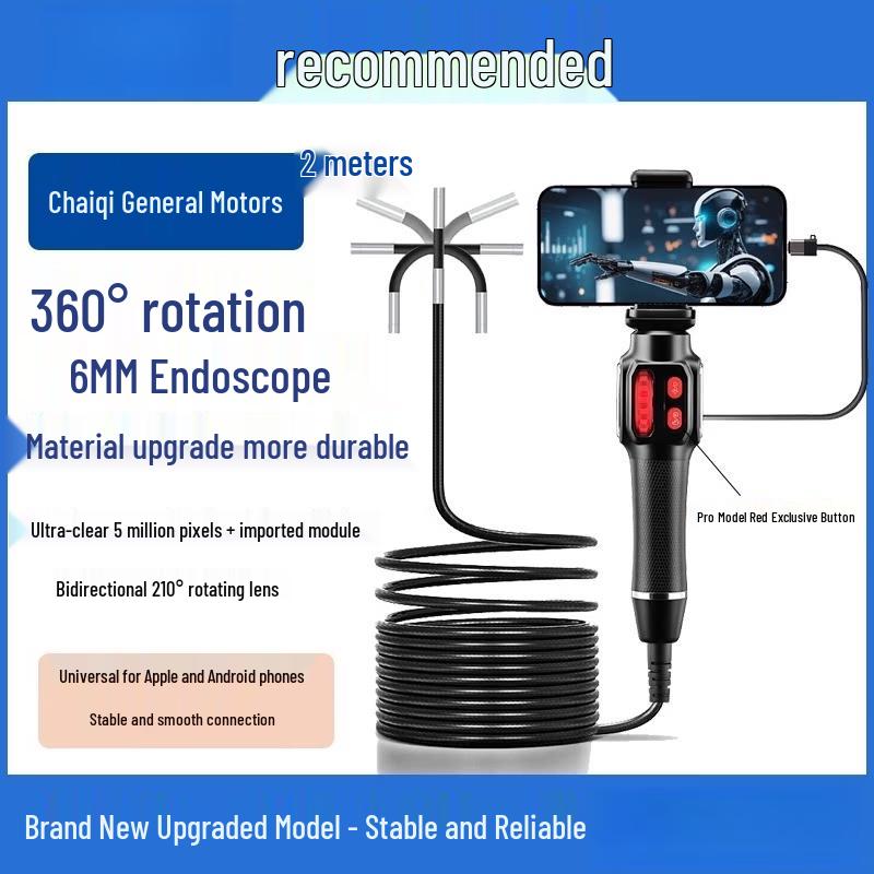 360-Degree Rotating High-Temperature Industrial Phone Endoscope Camera