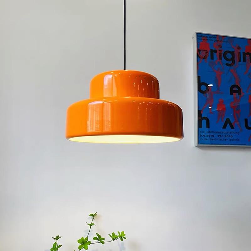 Oeny Vintage Nordycka Pomarańczowa Lampa Wisząca