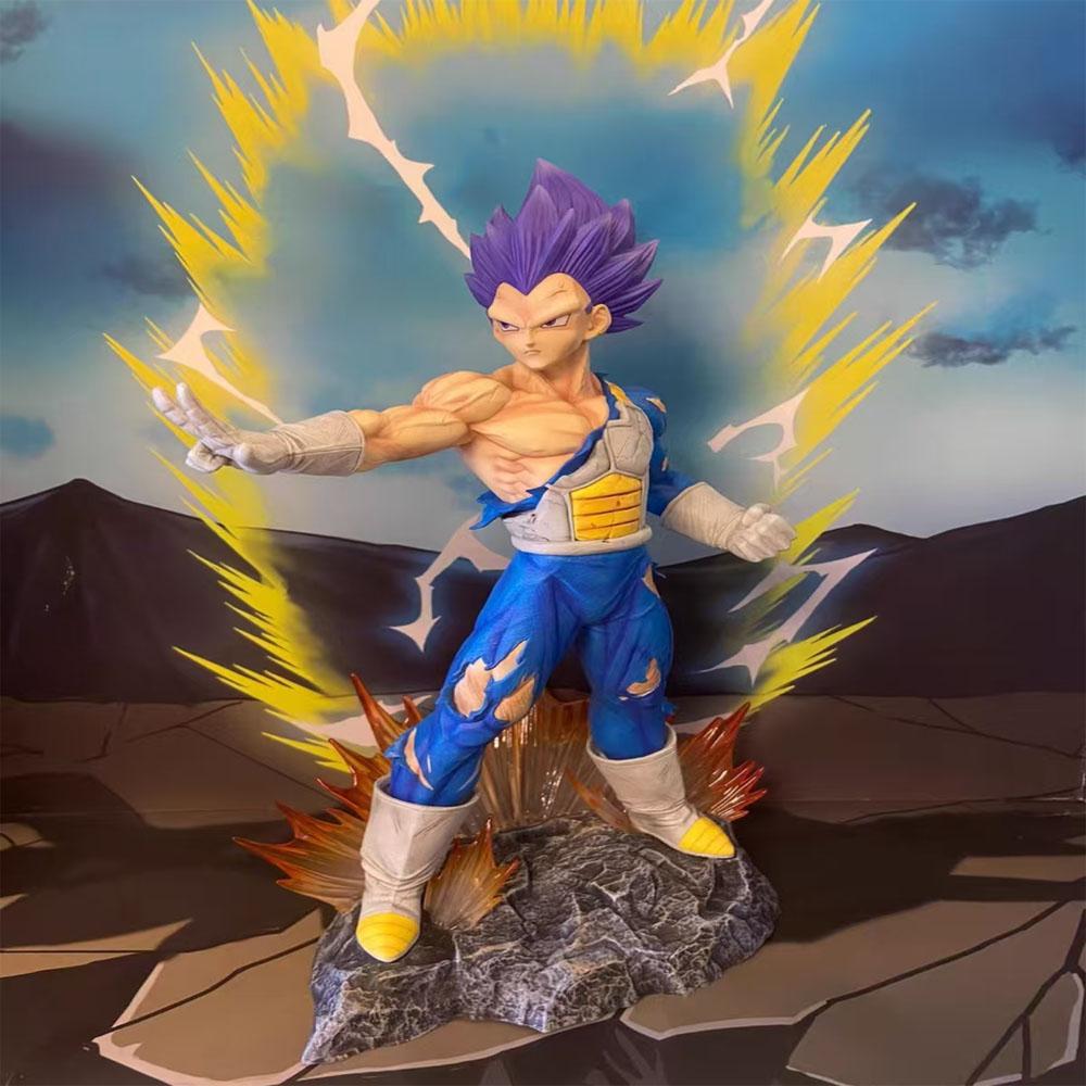 Anime Dragon Ball Z 28cm Figure Eight Heads Vegeta Figure Super Saiyan Statue PVC Collectible Model Toy Desktop Decoration Gifts