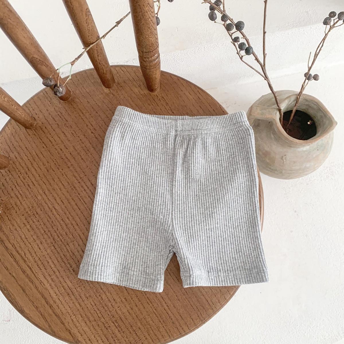 

Летние детские брюки, брюки в рубчик, эластичные полосатые брюки, детская повседневная одежда для младенцев, детская одежда для маленьких мальчиков и девочек 73 серый