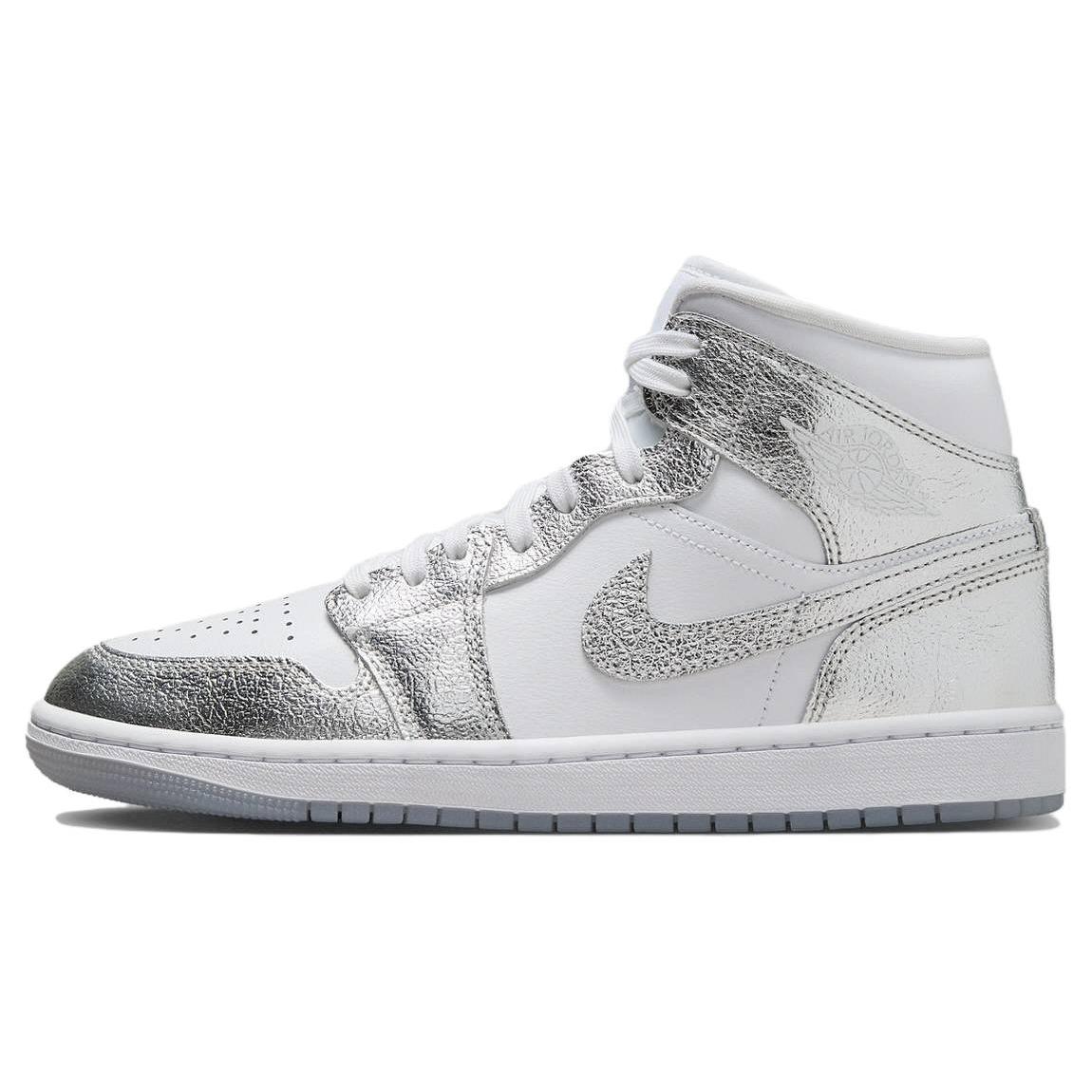 

Новые женские кроссовки Jordan 1 Mid SE Metallic Silver FN5031-100 41