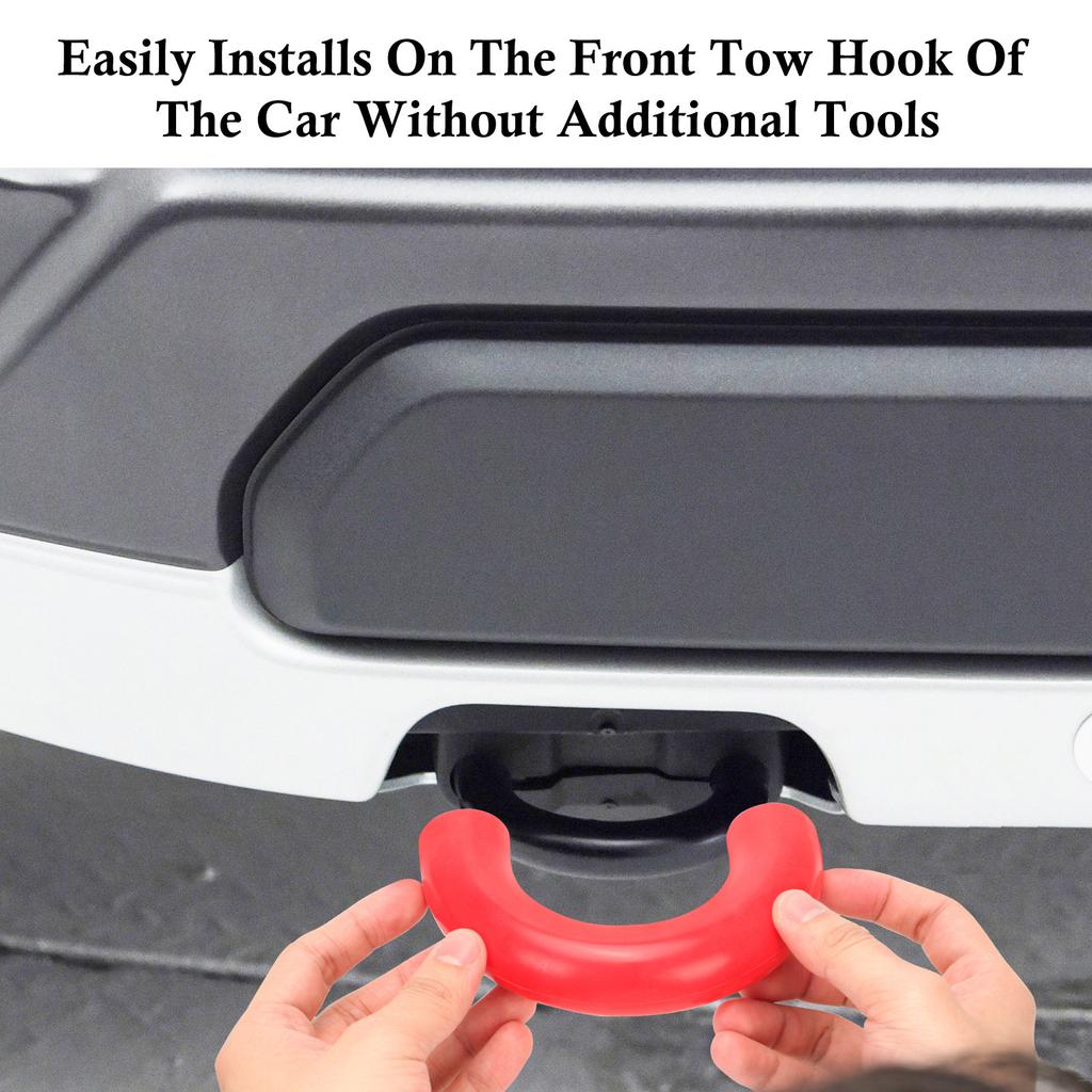Silicone Tow Hook Protectors Silicone Tow Hook Guards Shielding Preventing rusts & Scratches Vehicle Exterior Protection