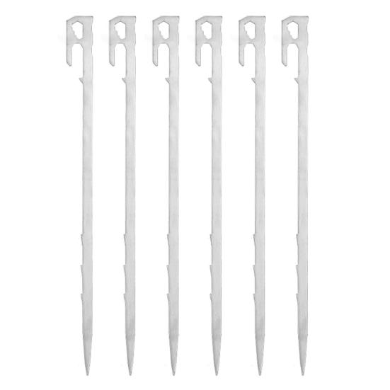 6Pcs 20/35CM Camping Tent Stake Heavy Duty Stainless Steel Multi-functional Outdoor Garden