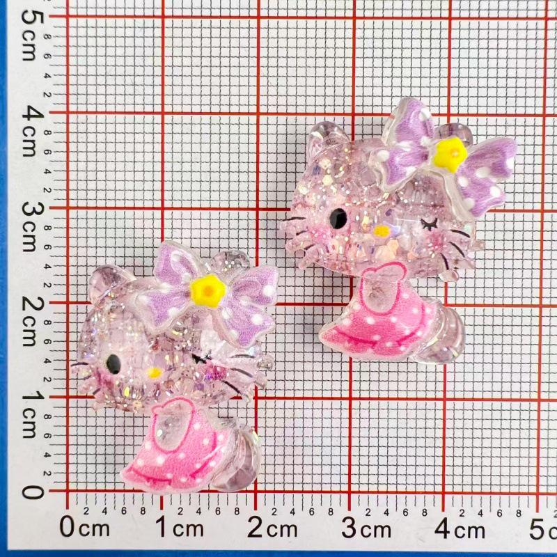Faceted Glitter Kiki Cat Resin Accessories: DIY Hair Clips, Headwear Ornaments, Phone Case Decorations, Stickers