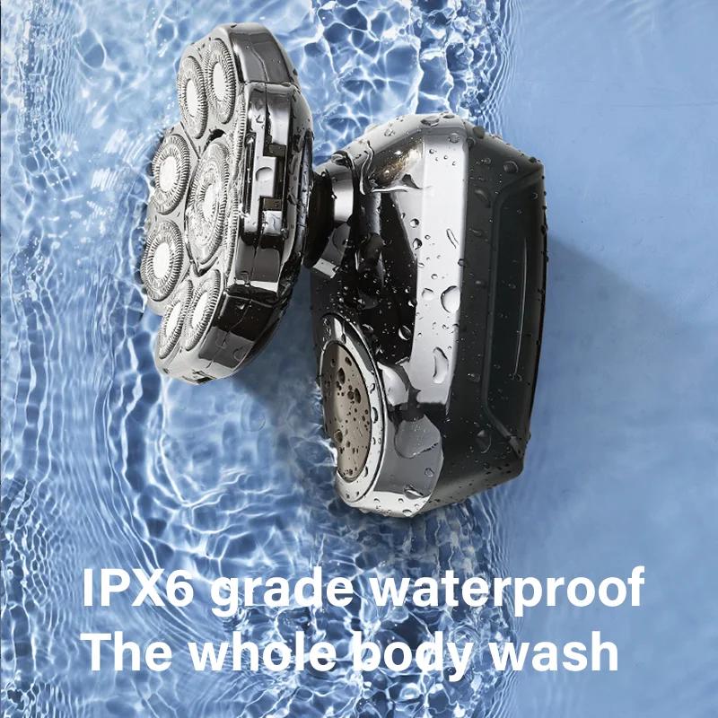 All In One LED Hair Trimmer Men USB Multiple Size Shaver Waterproof IPX7 9D Bald Haircut Machine 0mm Birthday Gift for Boyfriend