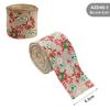 2M/Roll Christmas Linen Ribbons Snowflake Xmas Tree Printed Ribbon New Year Gift Wrapping Christmas Crafts Decorations