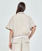Depasion Cargo Two-Pocket Short Sleeve Anorak (Light Beige)